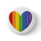 Safe Spaces For All Heart Badge Button