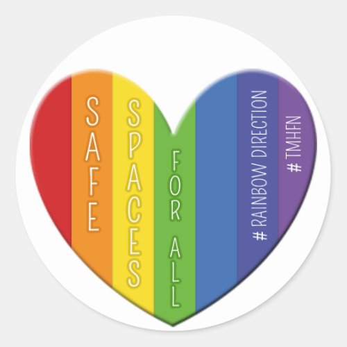 Safe Spaces For All Heart Badge Sticker