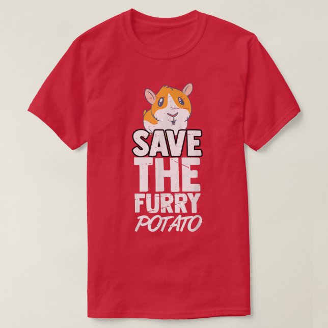Safe The Furry Potato Guinea Pig 135 T-Shirt (Design Front)