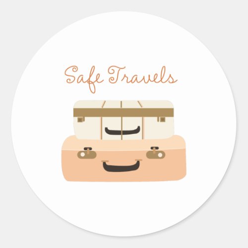 Safe Travels Classic Round Sticker