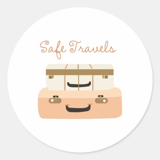 Safe Travels Classic Round Sticker