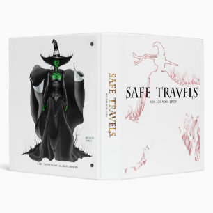 SAFE TRAVELS Cover logo & witch binder2 3 Ring Binder