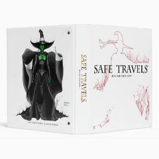 SAFE TRAVELS Cover logo & witch binder2 3 Ring Binder