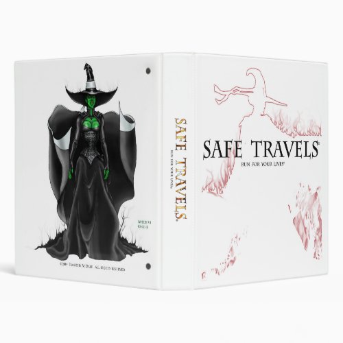 SAFE TRAVELS Cover logo  witch binder2 3 Ring Binder