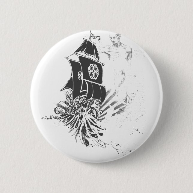 Safe Waters Pinback Button (Front)