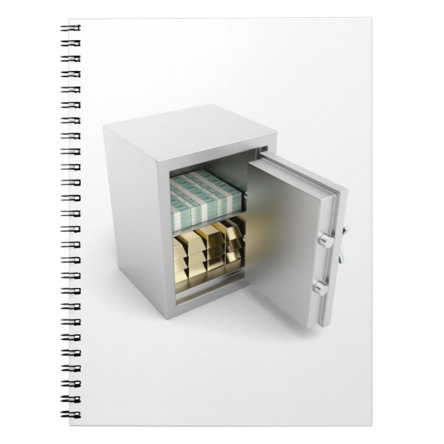 Safe with gold and cash notebook (Front)