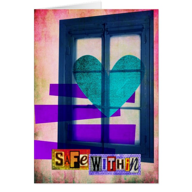 Safe Within Digital Collage Cards (Front)