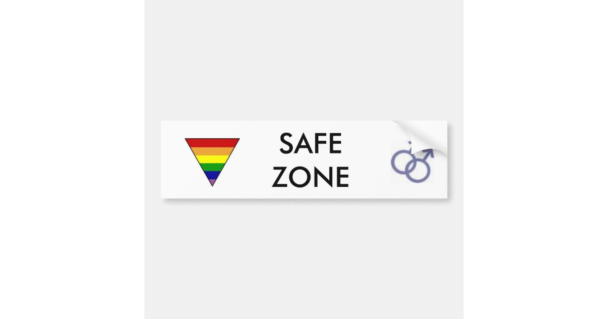 SAFE ZONE BUMPER STICKER | Zazzle