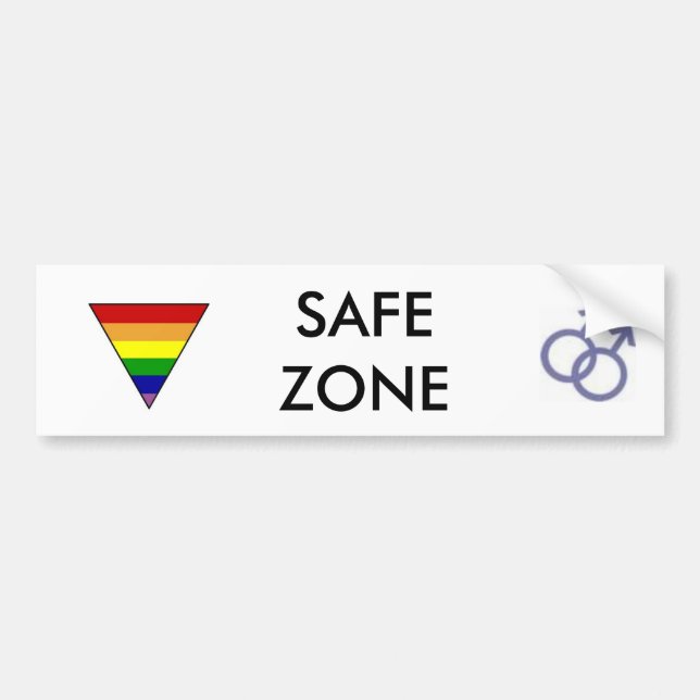 SAFE ZONE BUMPER STICKER (Front)