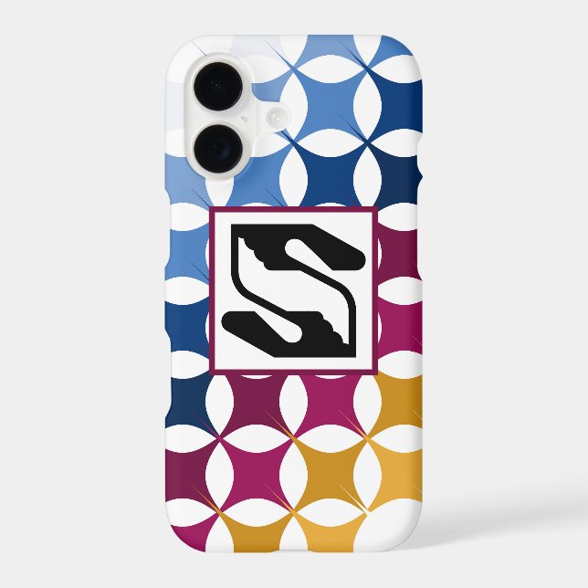 Safety and Supporting Hand Letter S Monogram iPhone Case (Back)