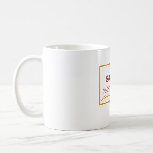 Safety Awareness Red Text Yellow Border Safety  Coffee Mug