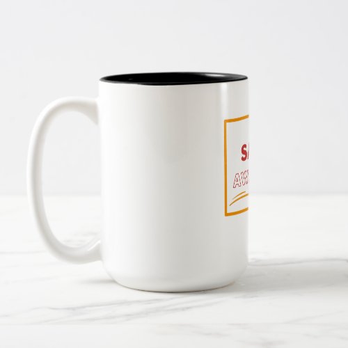 Safety Awareness Red Text Yellow Border Safety Two_Tone Coffee Mug