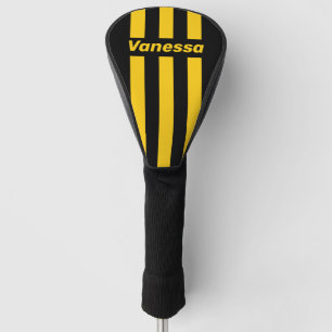 Safety Bee Nostalgic Pin Stripes with Name Golf Head Cover
