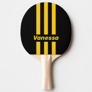 Safety Bee Nostalgic Pin Stripes with Name Ping Pong Paddle