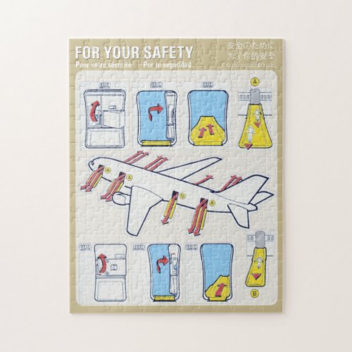 Safety Card Airline Airplane Puzzle