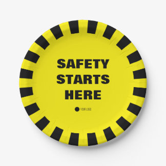 Safety Department Office Party Round Paper Plates
