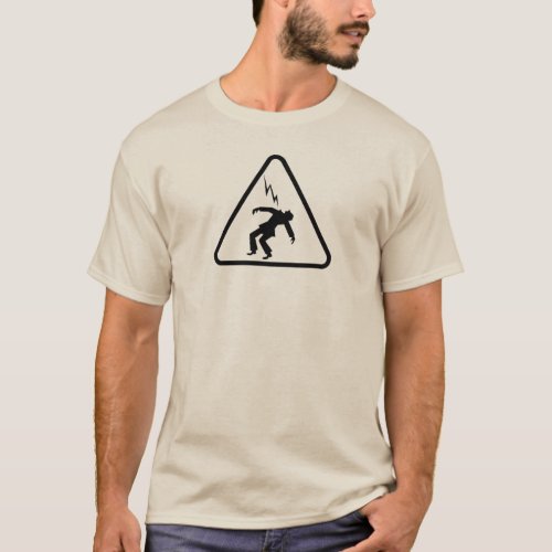 Safety Electrical Hazard Warning Sign _ Lightning T_Shirt