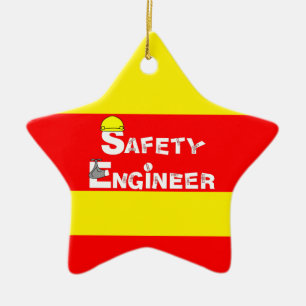 Safety Engineer Bandages Ceramic Ornament