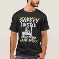 Safety First Always Wear Your Helmet Funny Forklif