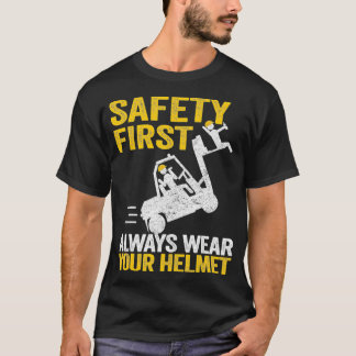Safety First Always Wear Your Helmet Funny T-Shirt