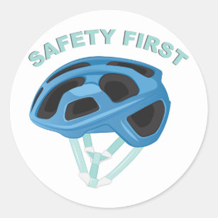 Safety First Classic Round Sticker