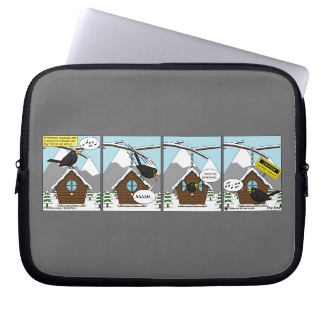 Safety First Comic Laptop Sleeve (Front)