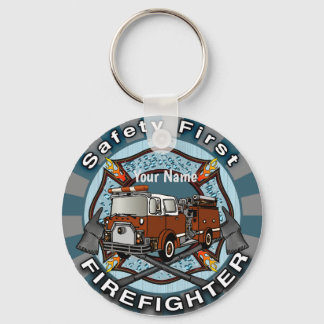 Safety First firefighter keychains