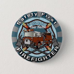 Safety First Firefighter pin