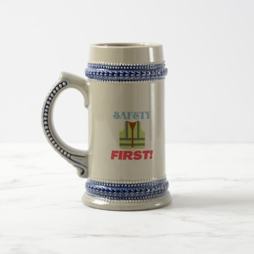 Safety First High Visibility Clothing Reflector Beer Stein