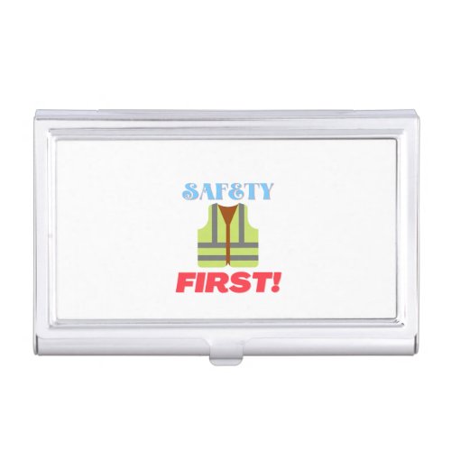 Safety First High Visibility Clothing Reflector Business Card Case