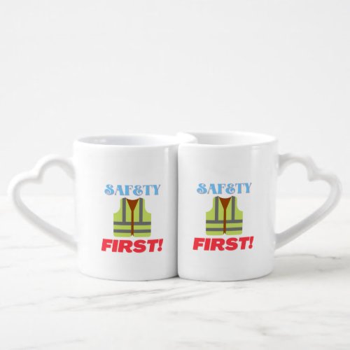 Safety First High Visibility Clothing Reflector Coffee Mug Set