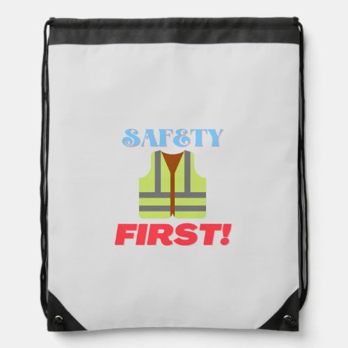 Safety First High Visibility Clothing Reflector Drawstring Bag