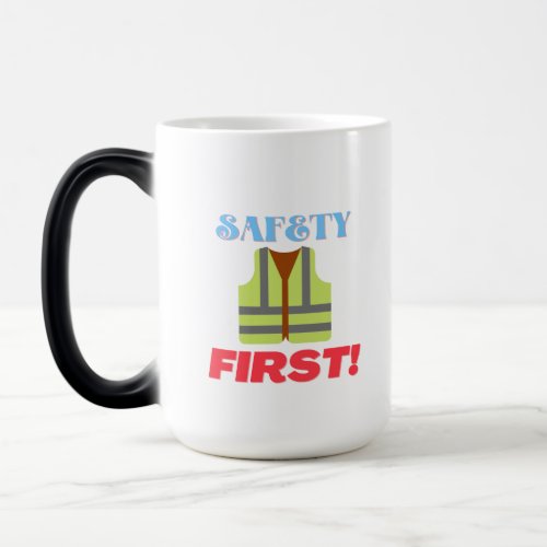 Safety First High Visibility Clothing Reflector Magic Mug