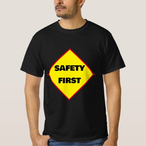 Safety First High Visibility Reflector Black T_Shirt