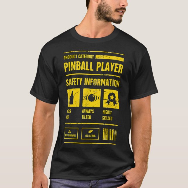 Safety - Funny Pinball Machine Collecting T-Shirt (Front)
