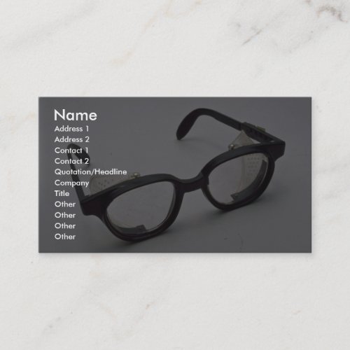 Safety glasses business cards