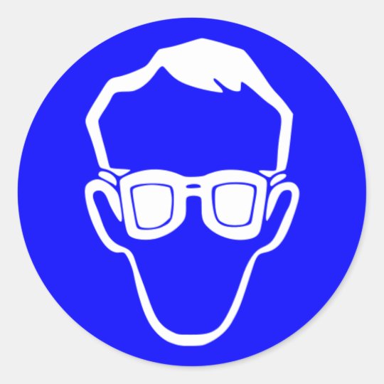 Safety Glasses Required Sign Classic Round Sticker Zazzle