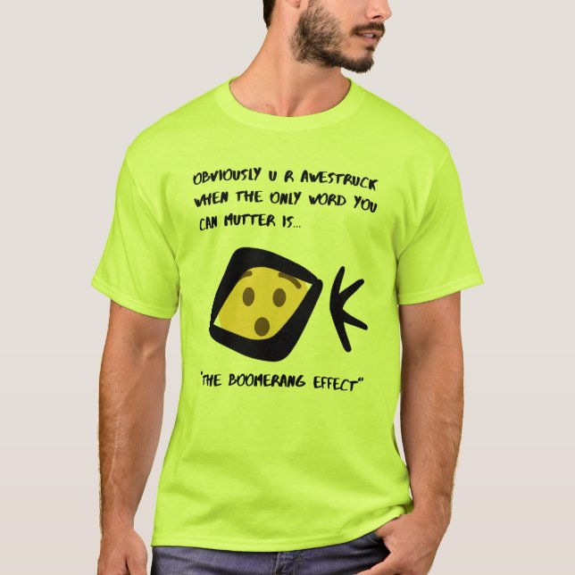 Safety Green  'Awestruck'  Boomeranged T-Shirt (Front)