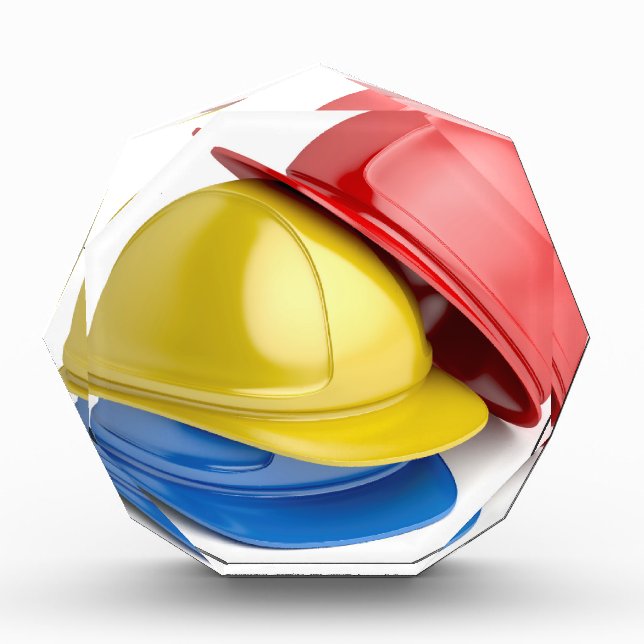 Safety helmets acrylic award (Front)