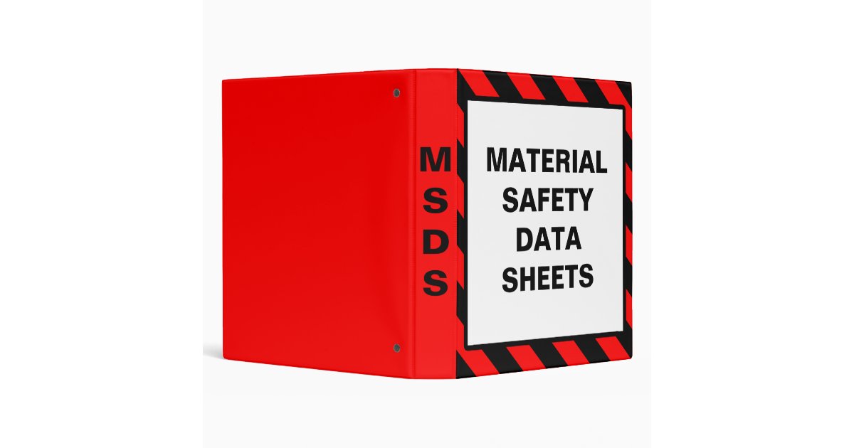 Safety Material Data Sheet Binders Zazzle 9731