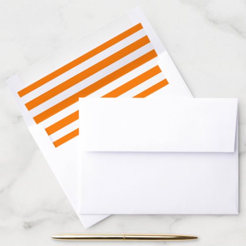 Safety Orange and White Stripes Envelope Liner