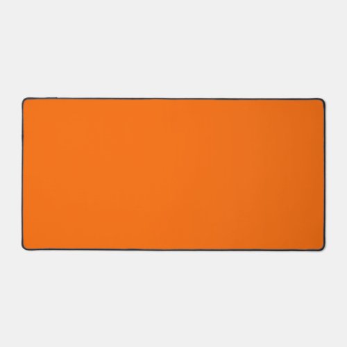 Safety Orange Color Simple Monochrome Plain Orange Desk Mat