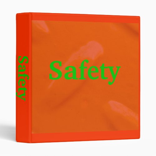 Safety Orange Diamondplate Binder