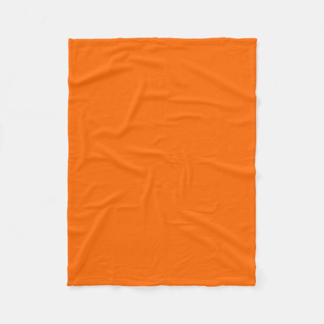 Safety Orange Fashionable Color Matching Fleece Blanket (Front)