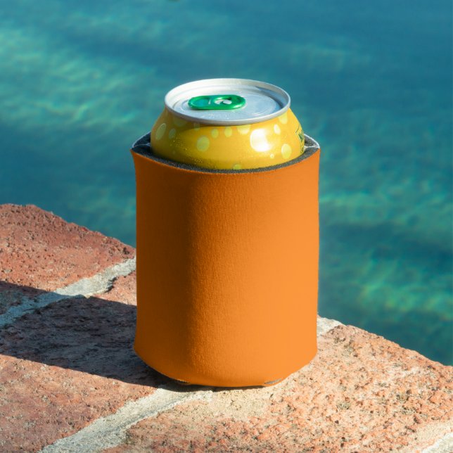 Safety Orange Solid Color Can Cooler (In Situ Pool)