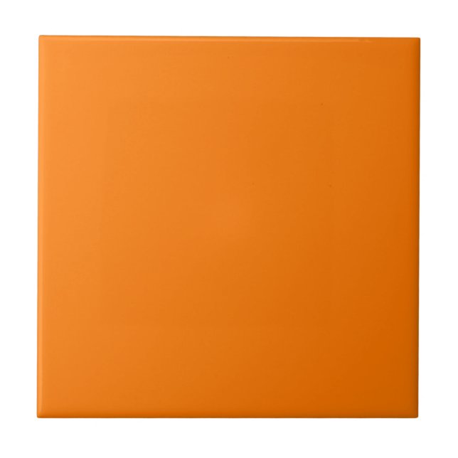 Safety Orange Solid Color Ceramic Tile (Front)