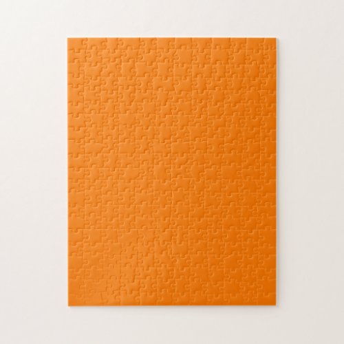 Safety Orange Solid Color Jigsaw Puzzle