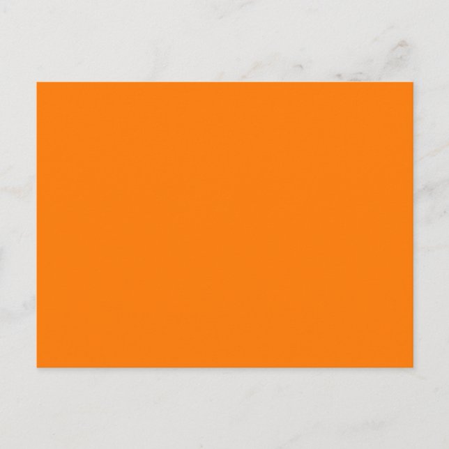 Safety Orange Solid Color Postcard (Front)