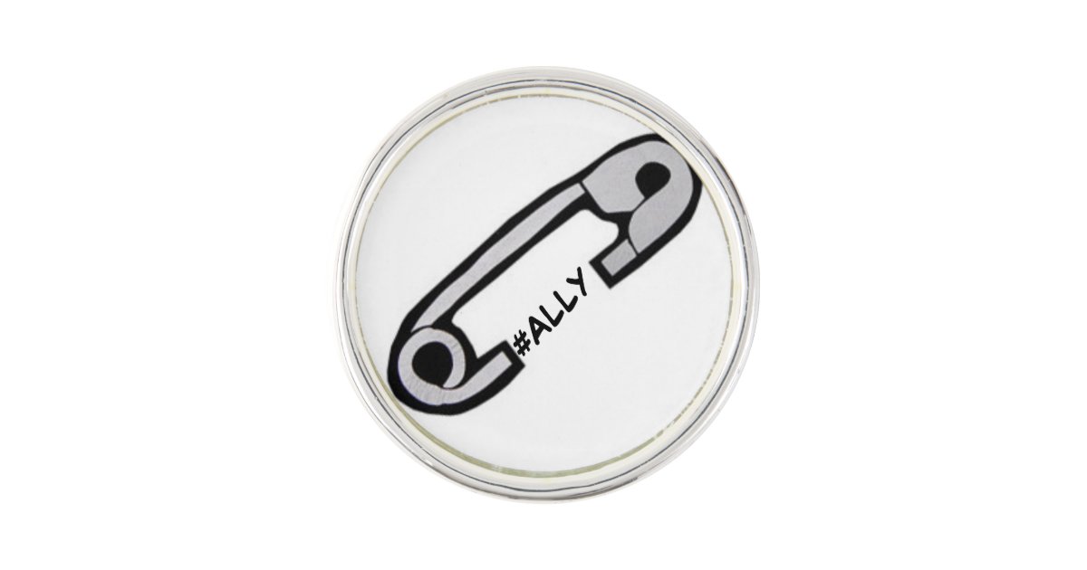 Safety pin Lapel pin ally Zazzle