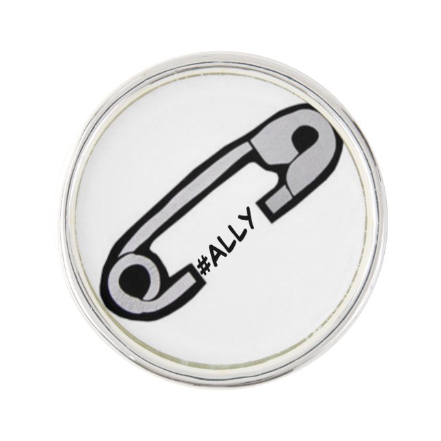 Safety pin Lapel pin #ally (Front)